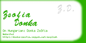zsofia donka business card