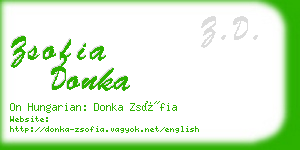 zsofia donka business card